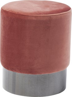 Pufa James ∅35 cm jasnoróżowa – obraz-1