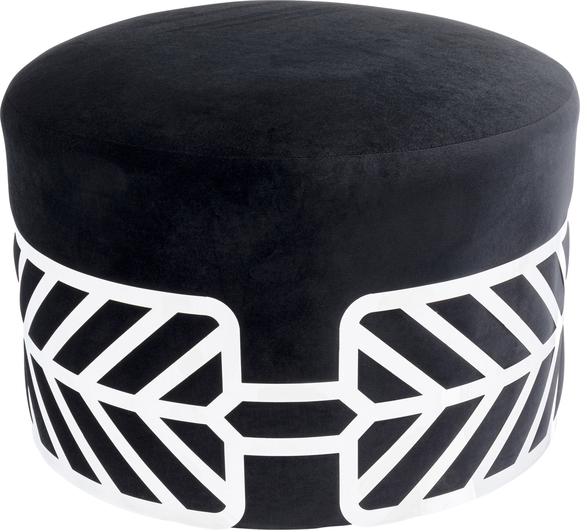 Pufa Jenna Ø61x41 cm czarna – grafika-1.