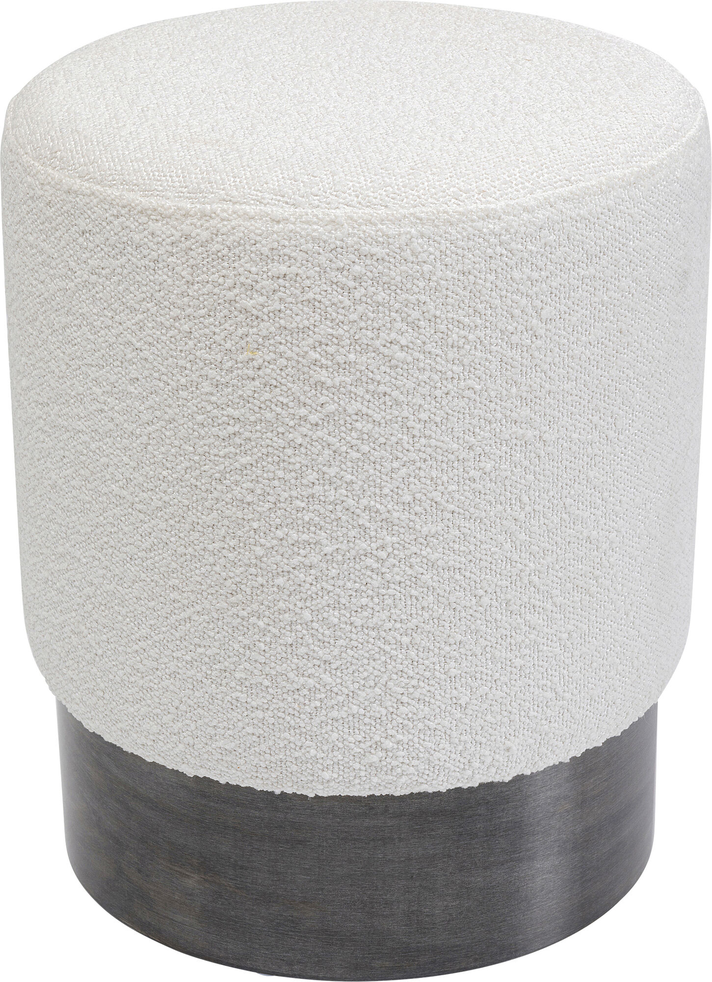 Cherry puf boucle cream/grå Ø35 cm – billede-1.