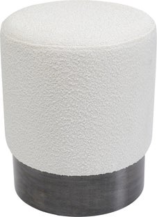 Cherry Boucle rahi, jakkara - kermanvärinen, savunharmaa Ø35cm – kuva-1.