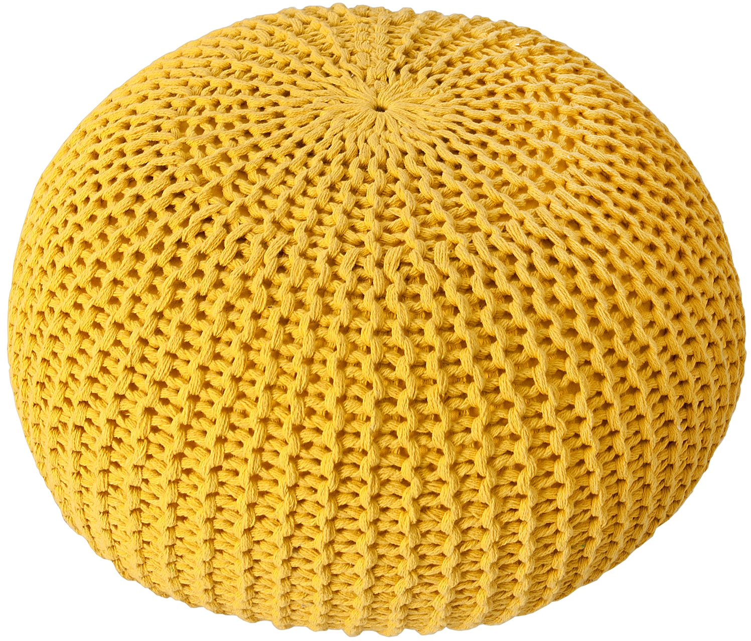 Pufa Leeds Ø50x35 cm żółta – obraz-1