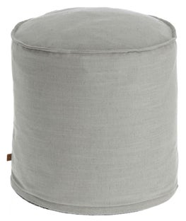 Pufa ∅42x50 cm szara – obraz-1