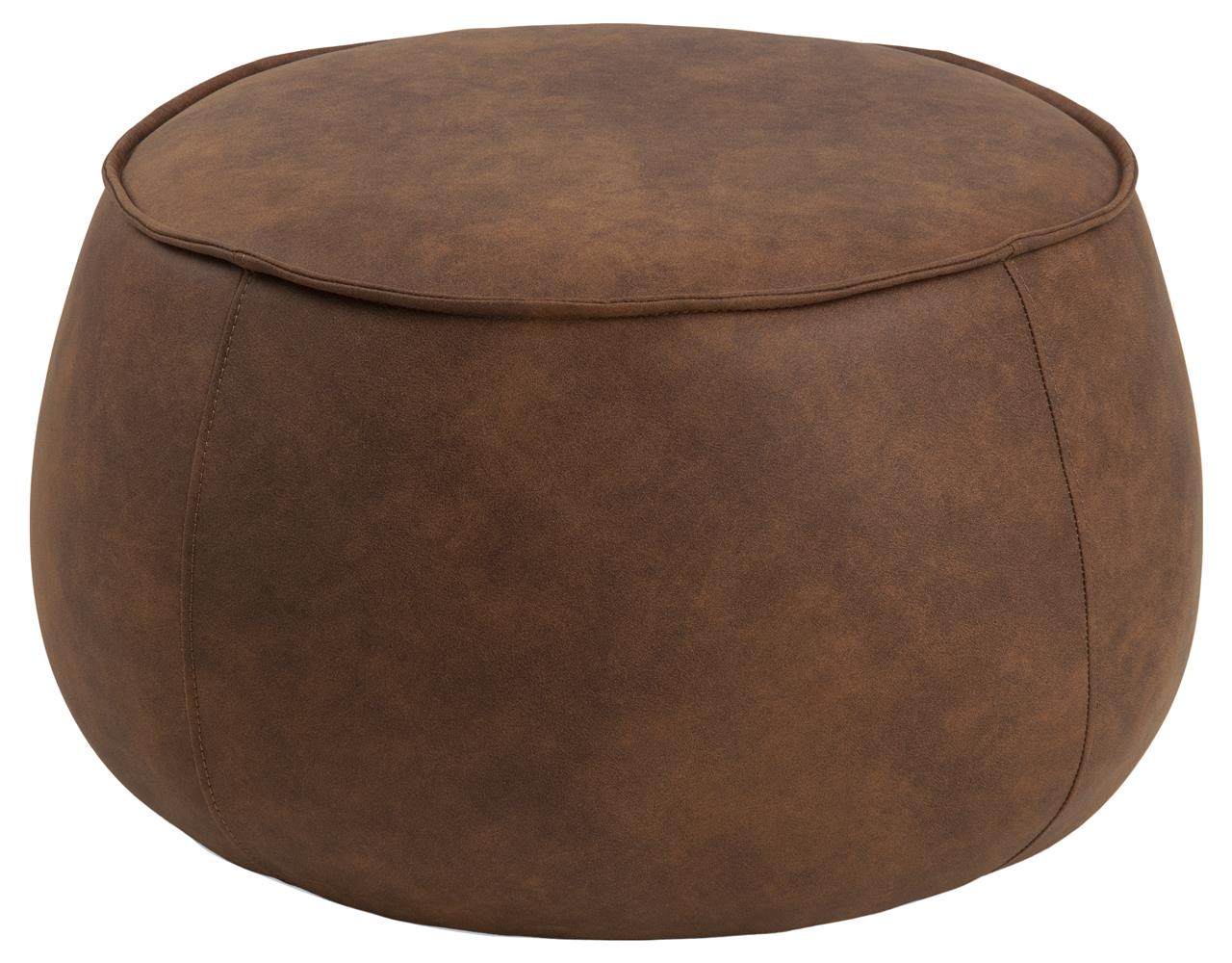 Pufa Keaney Ø60x34 cm brązowa – obraz-1