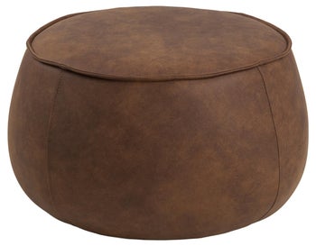 Pufa Keaney Ø60x34 cm brązowa – obraz-1
