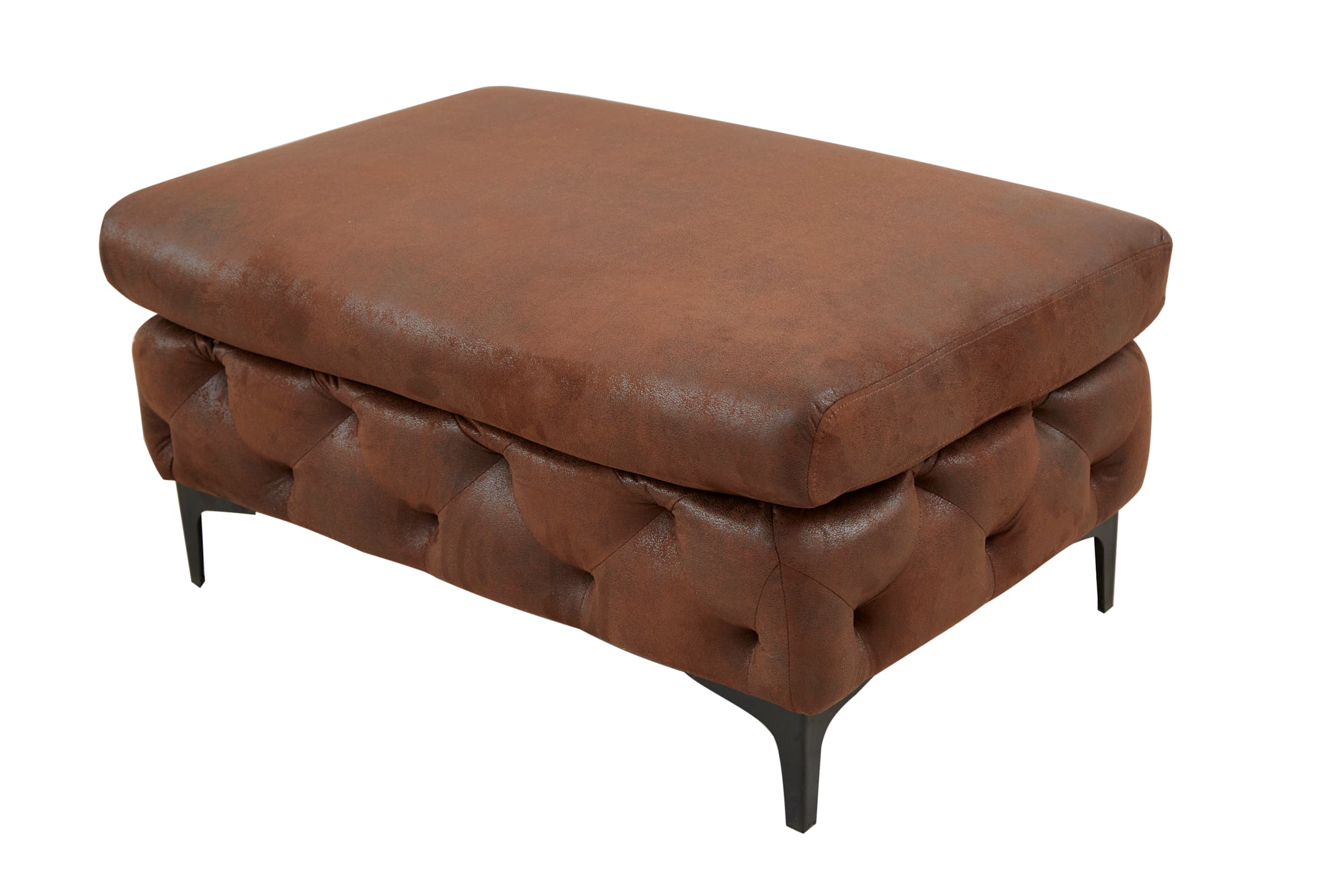 Pufa MODERN BAROCK 90 cm antyczny brąz, styl chesterfield – grafika-1.