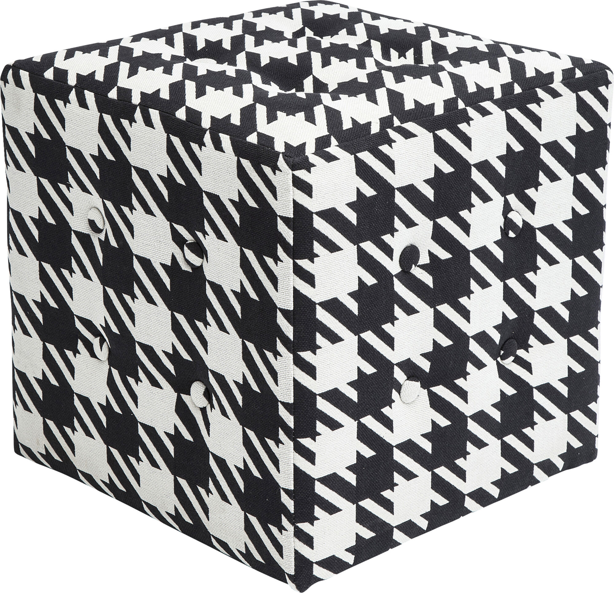 Pufa Pepita czarno-biała – obraz-1