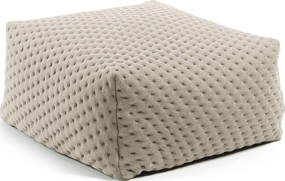 Pufa 60x30 cm beżowa – obraz-1