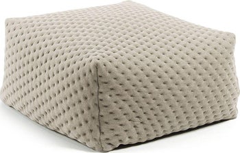 Pufa 60x30 cm beżowa – obraz-1