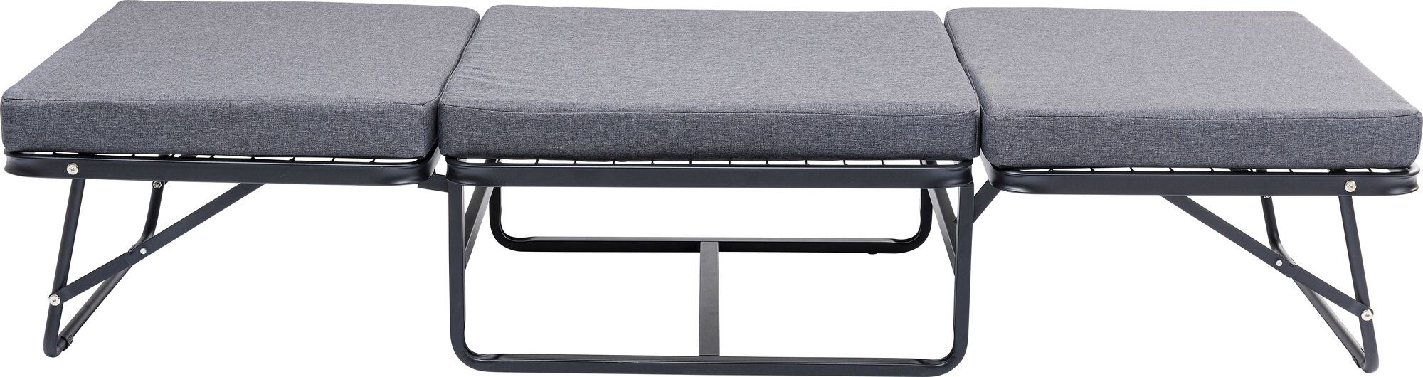 Taburet extensibil Brenda gri cu tapiteria gri 76x76 cm – imagine-1.