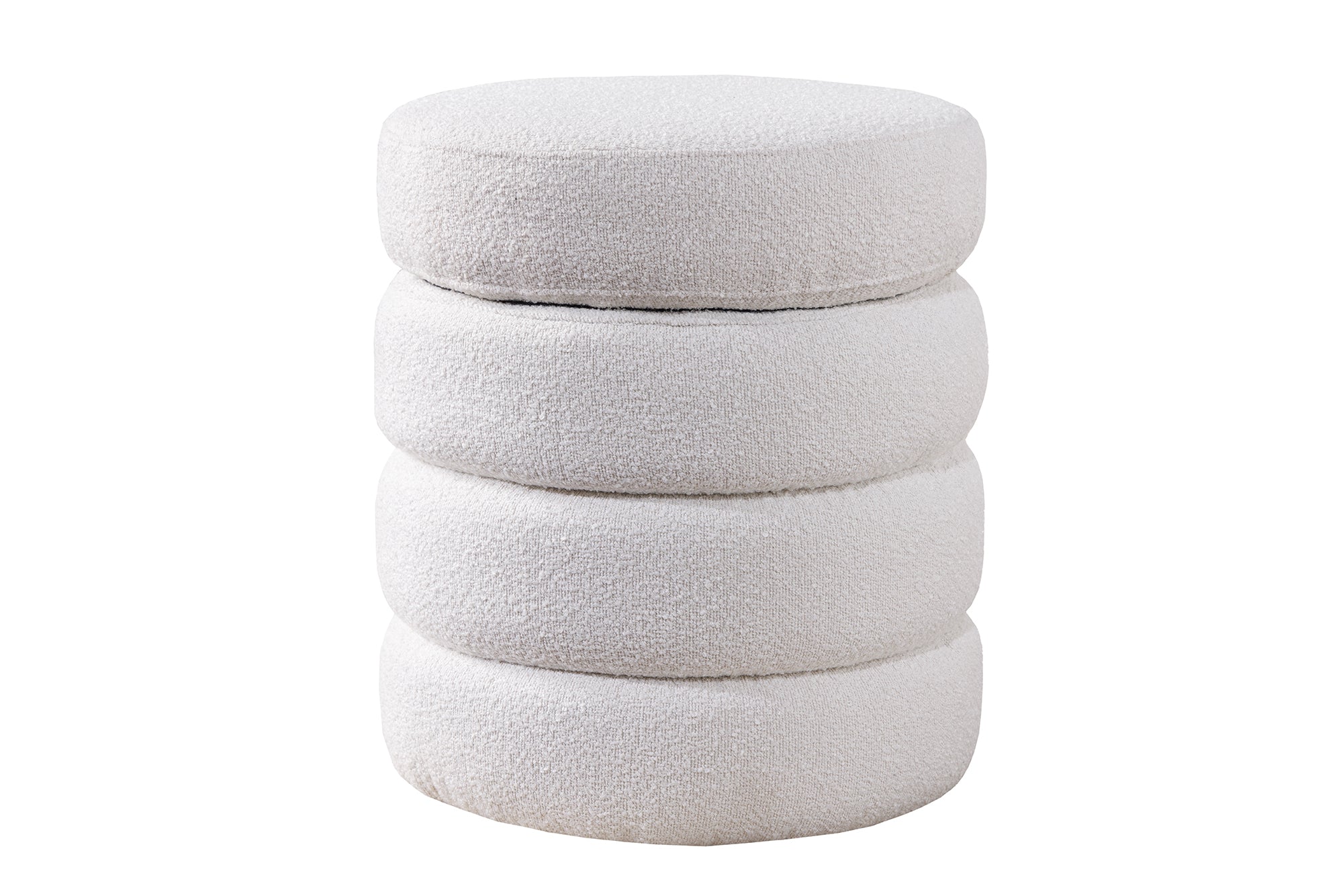 Pufa VOQUE 50 cm bukla kremowa biel, ze schowkiem – grafika-1.