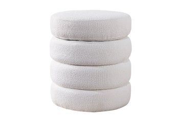 Pufa VOQUE 50 cm bukla kremowa biel, ze schowkiem – grafika-1.