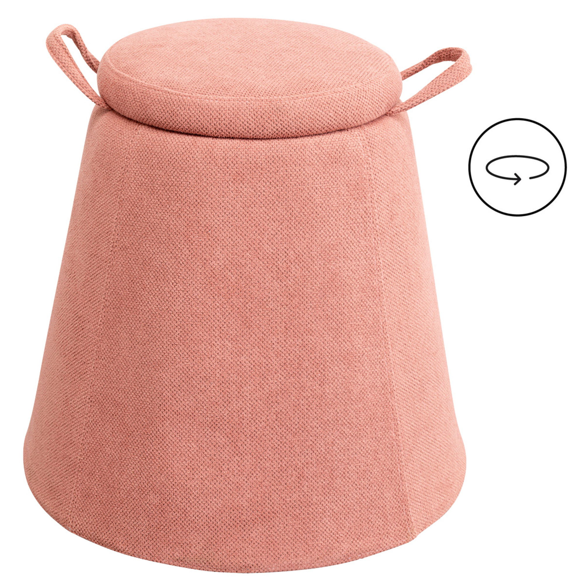 Taburet Thimble Roz Ø51 cm – imagine-1.