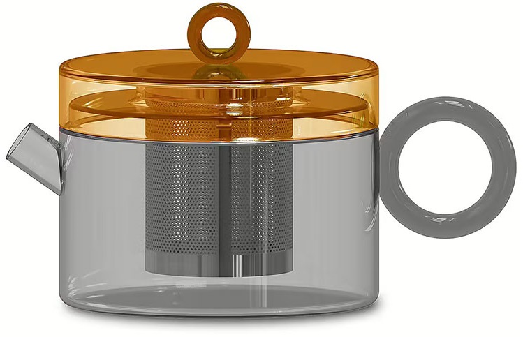 Стъклен чайник с цветна дръжка Olympia – изображение-1