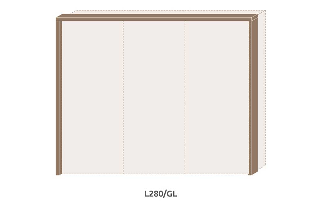 Рамка без осветление за гардероб Galea L281/GL – изображение-1