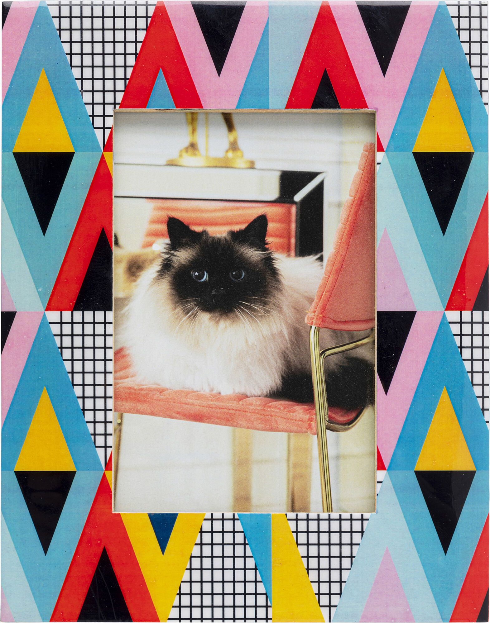 Ramka na zdjęcia wzory kolorowa 17x22 cm – obraz-1