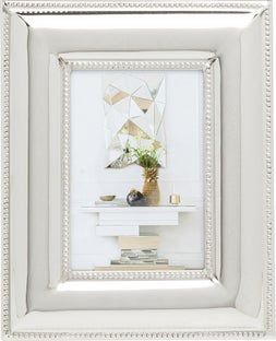 Ramka na zdjęcia glamour srebrna 20x25 cm stal nierdzewna – obraz-1