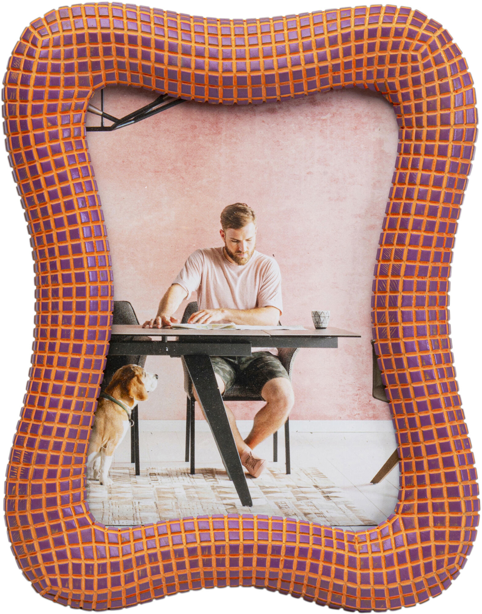 Ramka na zdjęcia nowoczesna pomarańczowa 18x23 cm – grafika-1.