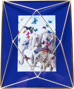 Ramka na zdjęcia niebieska szklana 18x3 cm – obraz-1
