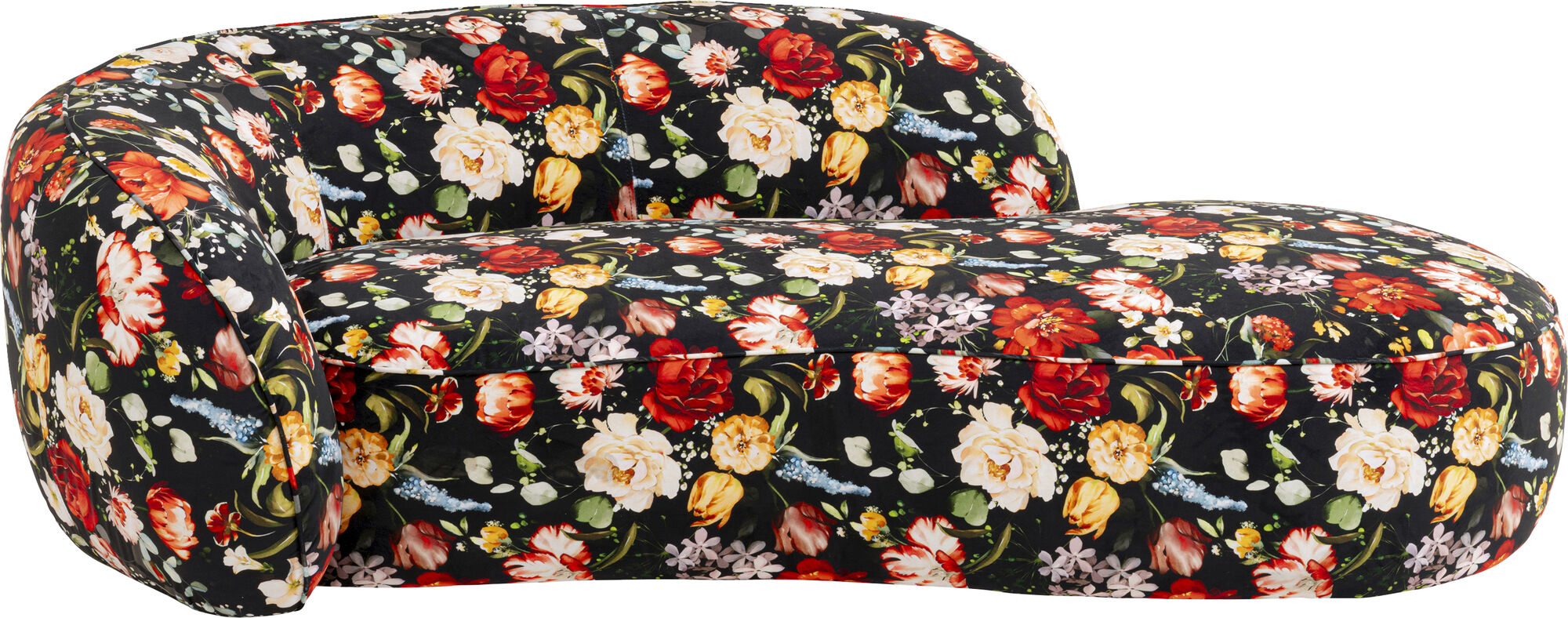 Recamiere Wonder Flowers Negro 200 cm – Imagen-1.