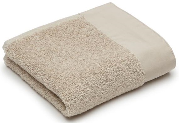 Ręcznik do twarzy 100% bawełna beżowy 30x50 cm – obraz-1