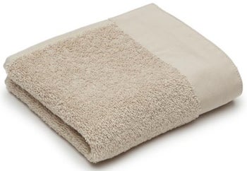 Ręcznik do twarzy 100% bawełna beżowy 30x50 cm – obraz-1