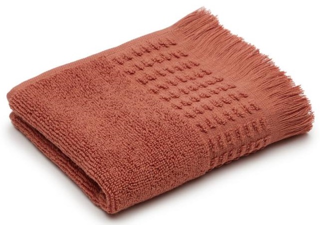 Ręcznik do twarzy 100% bawełna terakota 30x50 cm – obraz-1