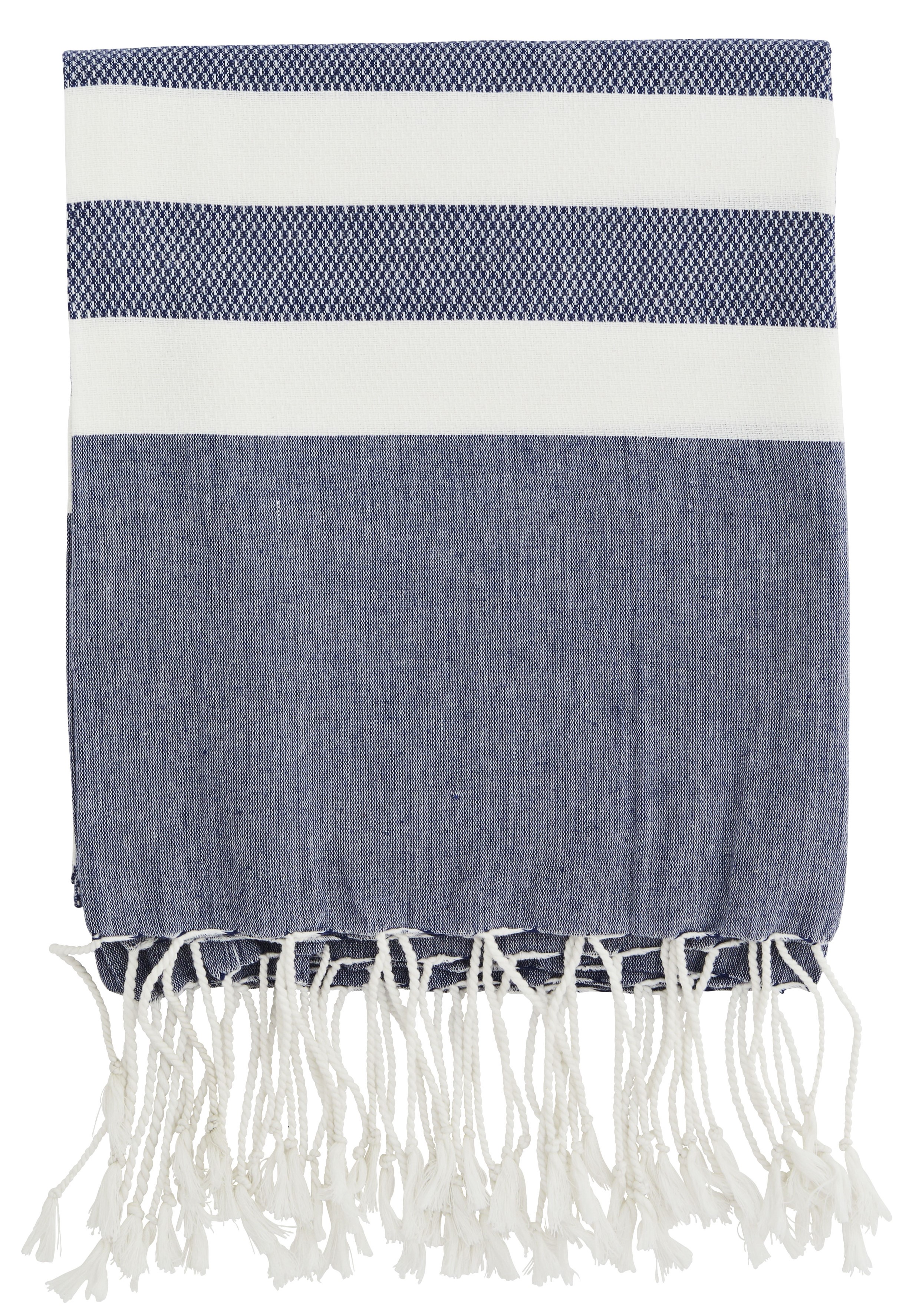 Ręcznik kąpielowy Elen 100x180 cm niebieski – obraz-1