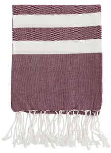 Ręcznik kąpielowy Elen 100x180 cm odcienie fioletu – obraz-1