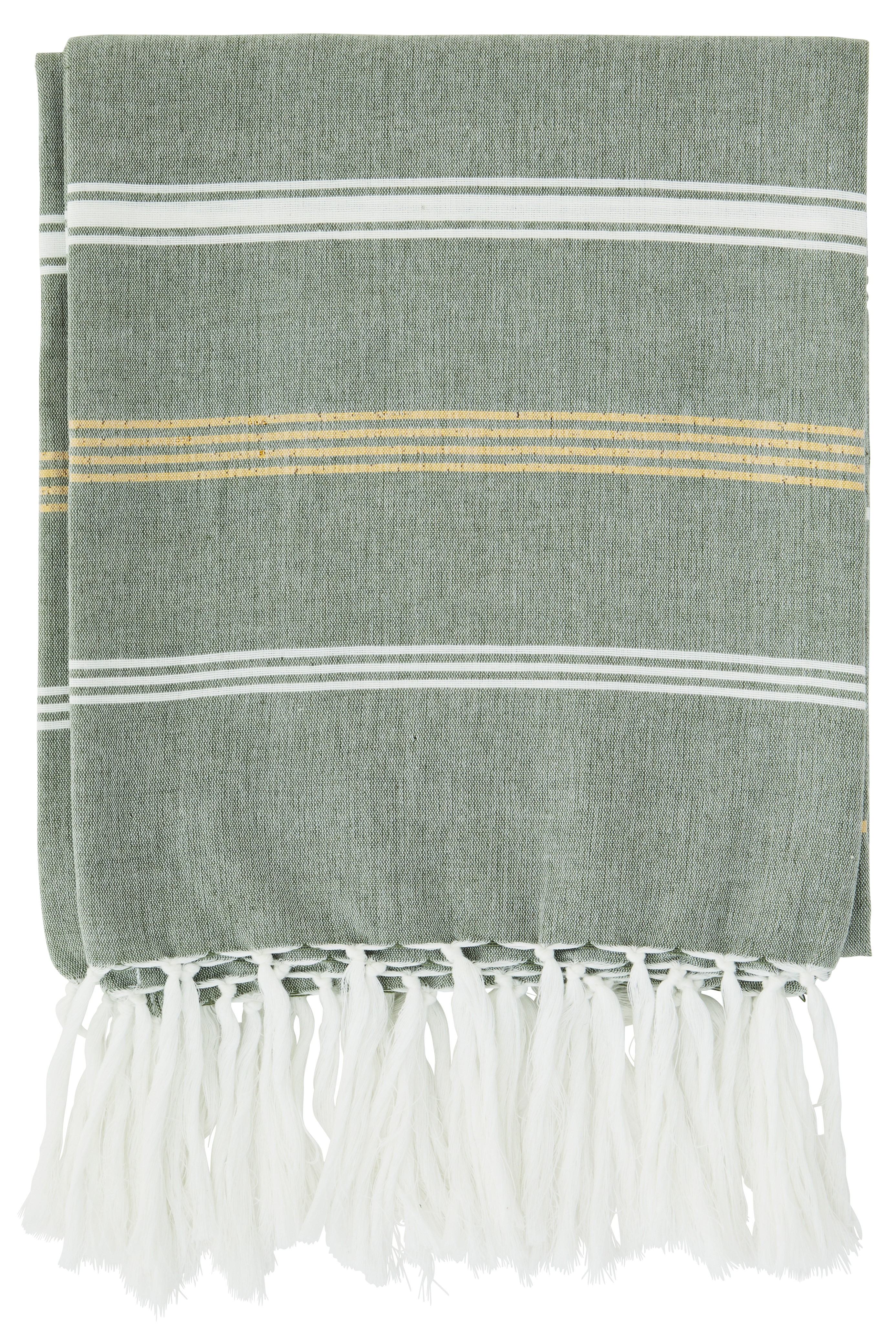 Ręcznik kąpielowy Elen 100x180 cm odcienie zieleni – obraz-1