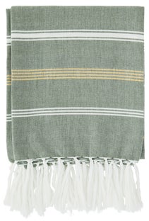 Ręcznik kąpielowy Elen 100x180 cm odcienie zieleni – obraz-1