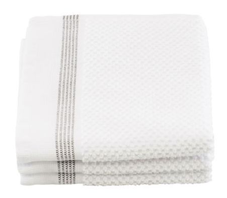 Ręczniki do rąk Grey Stripes 30x30 cm (3-set) biało-szare – obraz-1