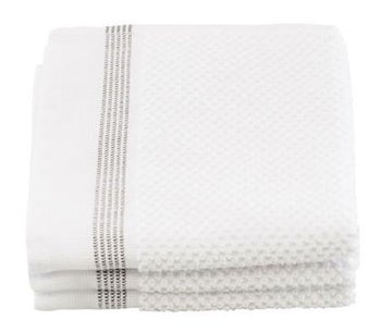 Ręczniki do rąk Grey Stripes 30x30 cm (3-set) biało-szare – obraz-1