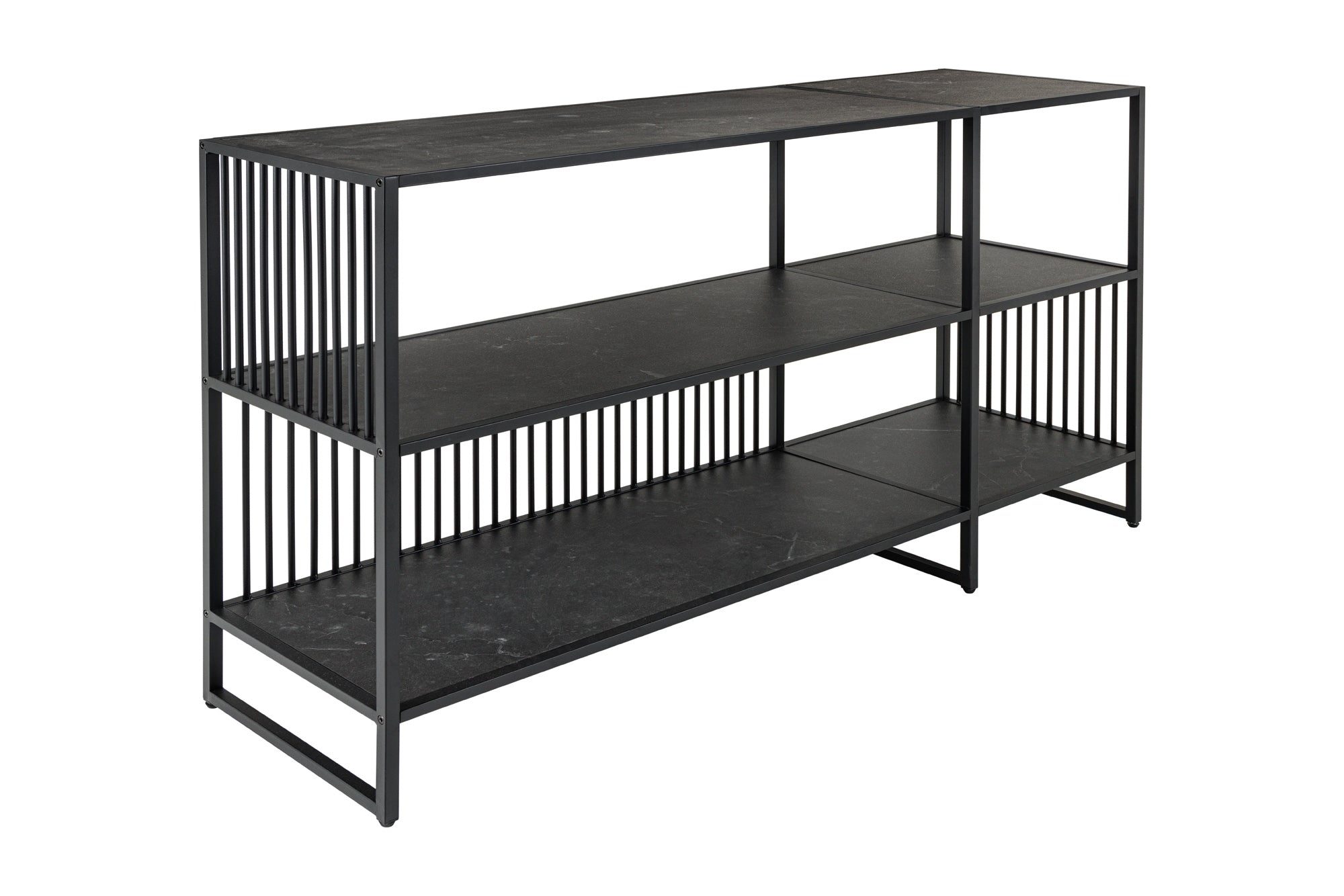 Regał ARCHITECTURE 120 cm wygląd marmuru antracyt – grafika-1.