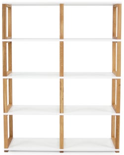 Regał Art 2x4 biały – obraz-1