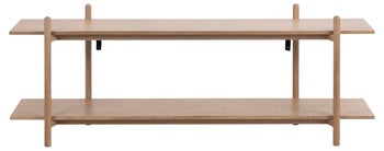 Regał stojący drewniany niski – obraz-1