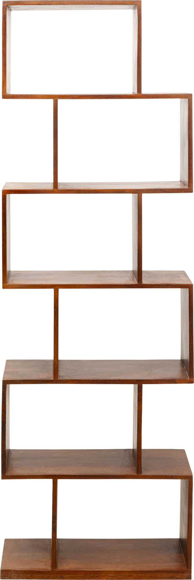 Hylla Authentico Zick Zack - Öppen bokhylla i Massivt Trä, 180x60cm – bild-1.