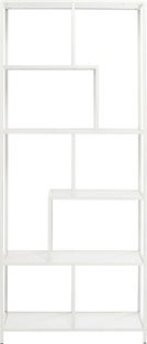 Regał biały minimalistyczny 77x85 cm metal półki MDF – grafika-1.