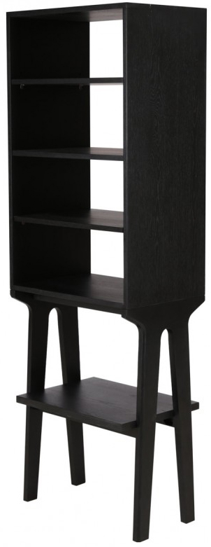 Regał - Biblioteczka Pi 60x180 cm czarna – obraz-1