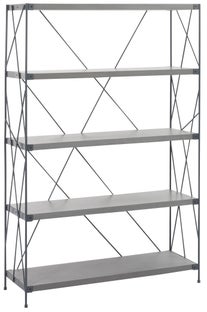 Regał Cement Planks 124x187 cm szary – obraz-1