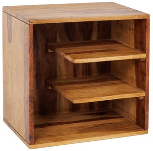 Regał do salonu z naturalnego drewna sheesham w stylu nowoczesnym – grafika-1.