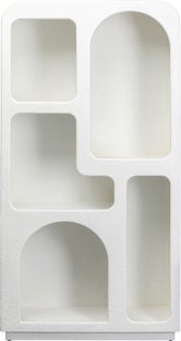 Regał do salonu biały skandynawski drewno i MDF 90x180 cm – obraz-1
