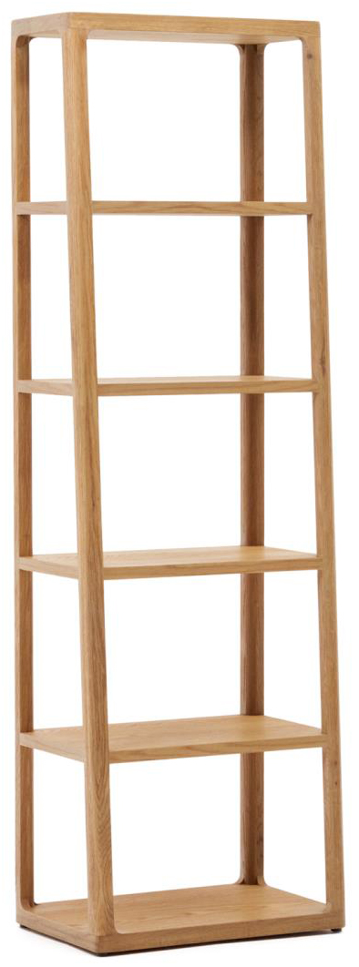 Regał do salonu drewno i fornir dębowy 60x193 cm – obraz-1