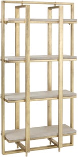 Regał Dyca 100x170 cm biało-złoty – obraz-1