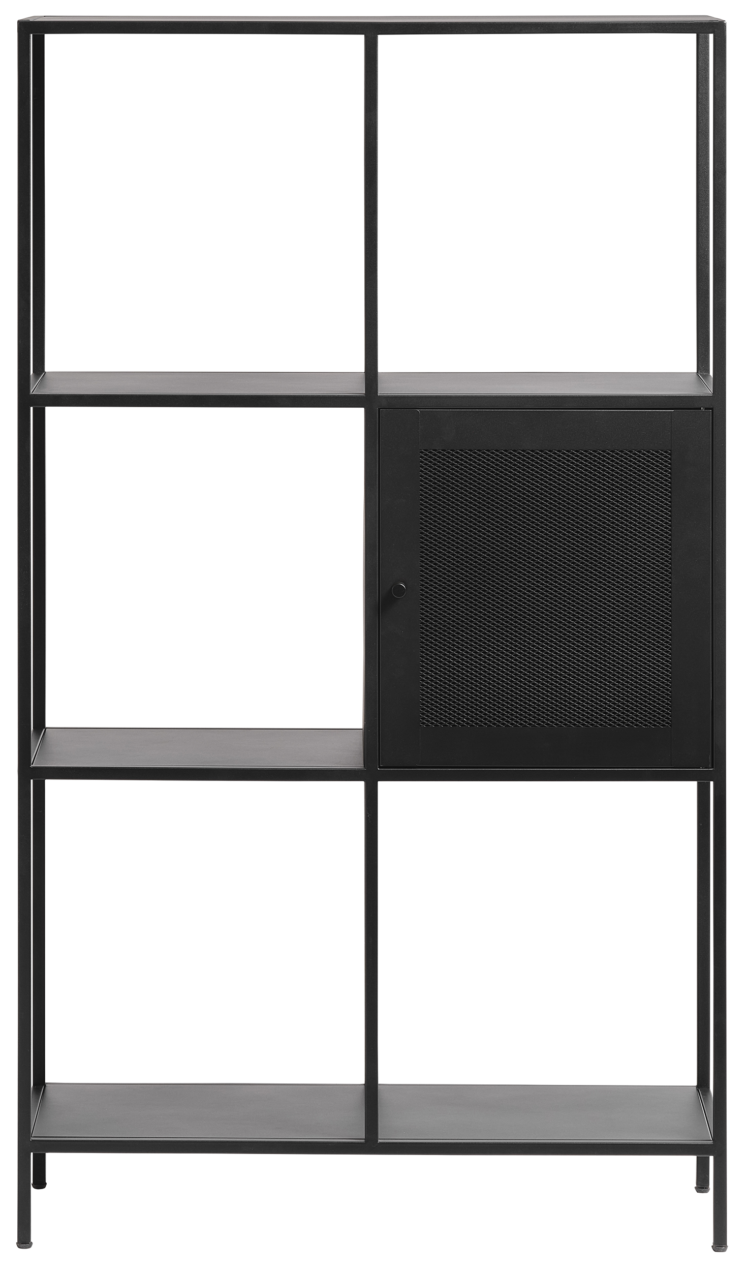 Regał loft z metalu czarny 80x138 cm – grafika-1.