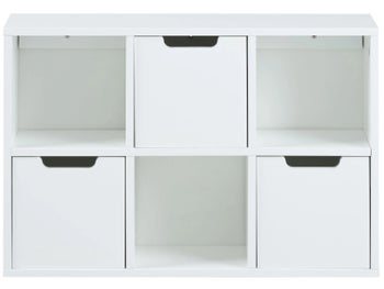 Regał wiszący biały szuflady niski 39x58 cm – obraz-1