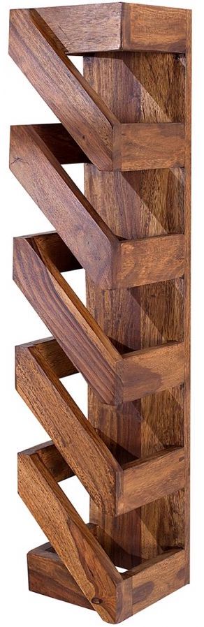 Elegancki brązowy regał na wino drewniany do wnętrz industrialnych – grafika-1.