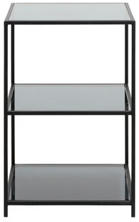 Regał metalowy szklane półki 74 x 50 x 50 cm – obraz-1