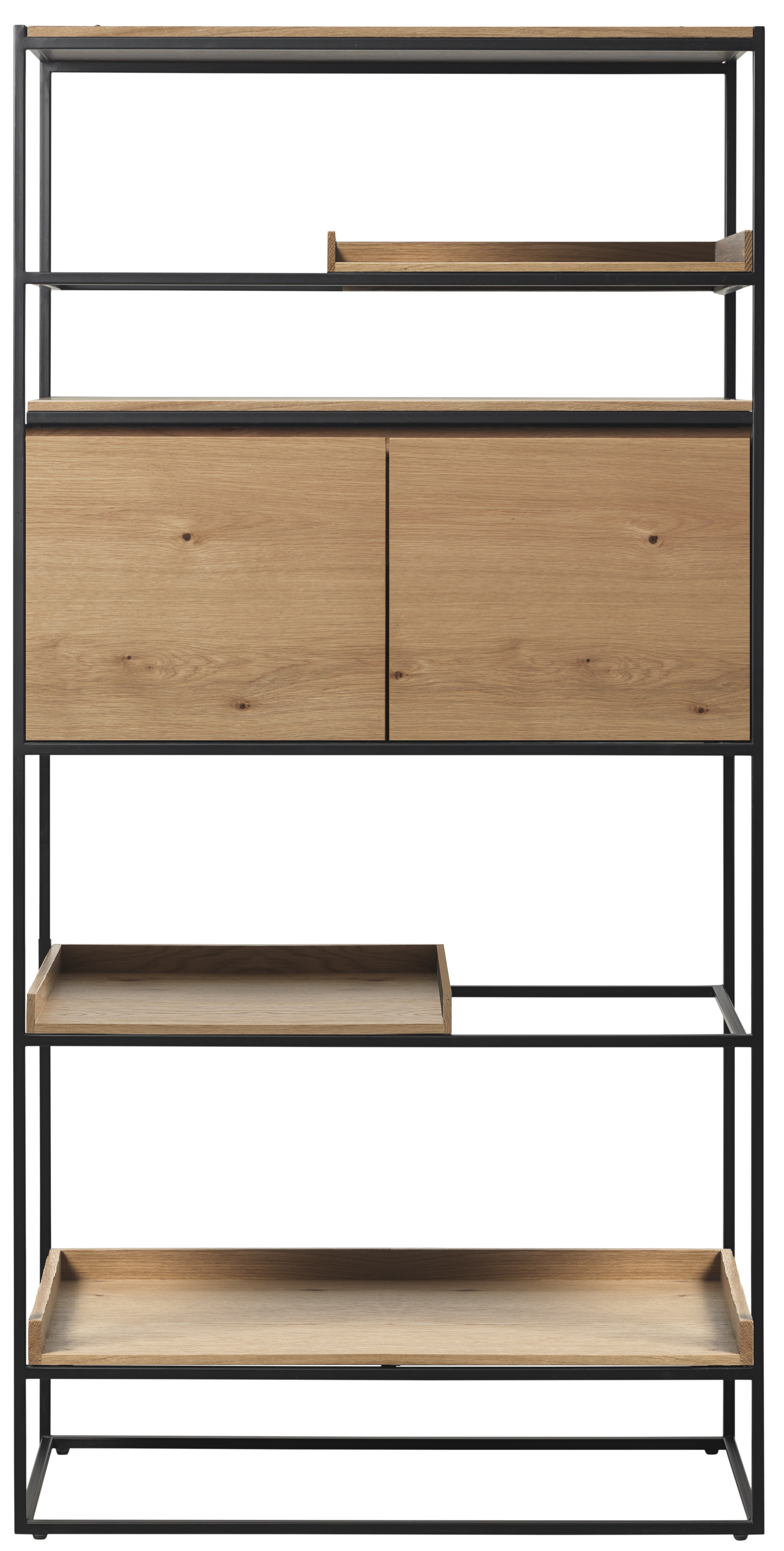 Regał Rivoli 90x180 cm fornir dębowy naturalny – grafika-1.