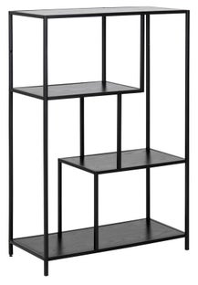 Regał Seaford Asymmetric 77x114 cm czarny – obraz-1