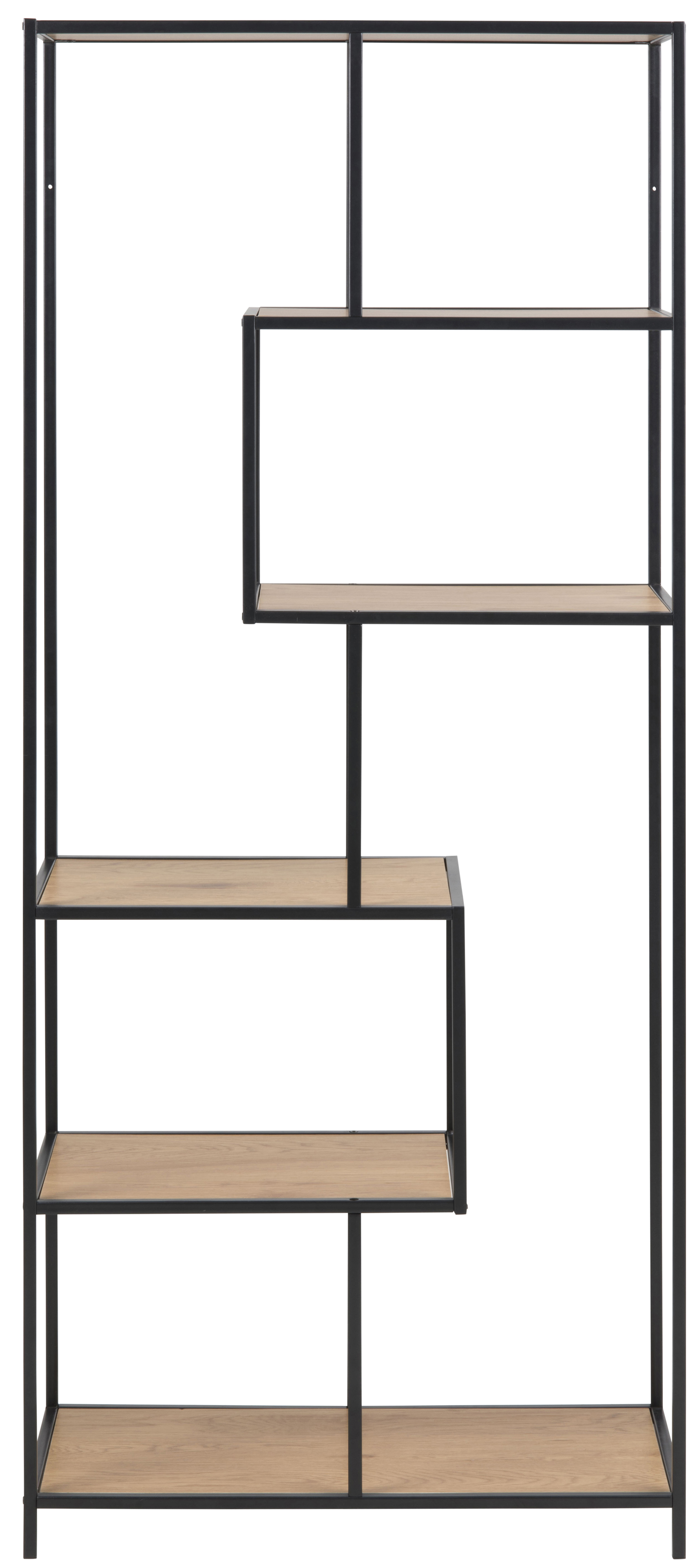 Regał Seaford Asymmetric 77x185 cm wild oak – obraz-1